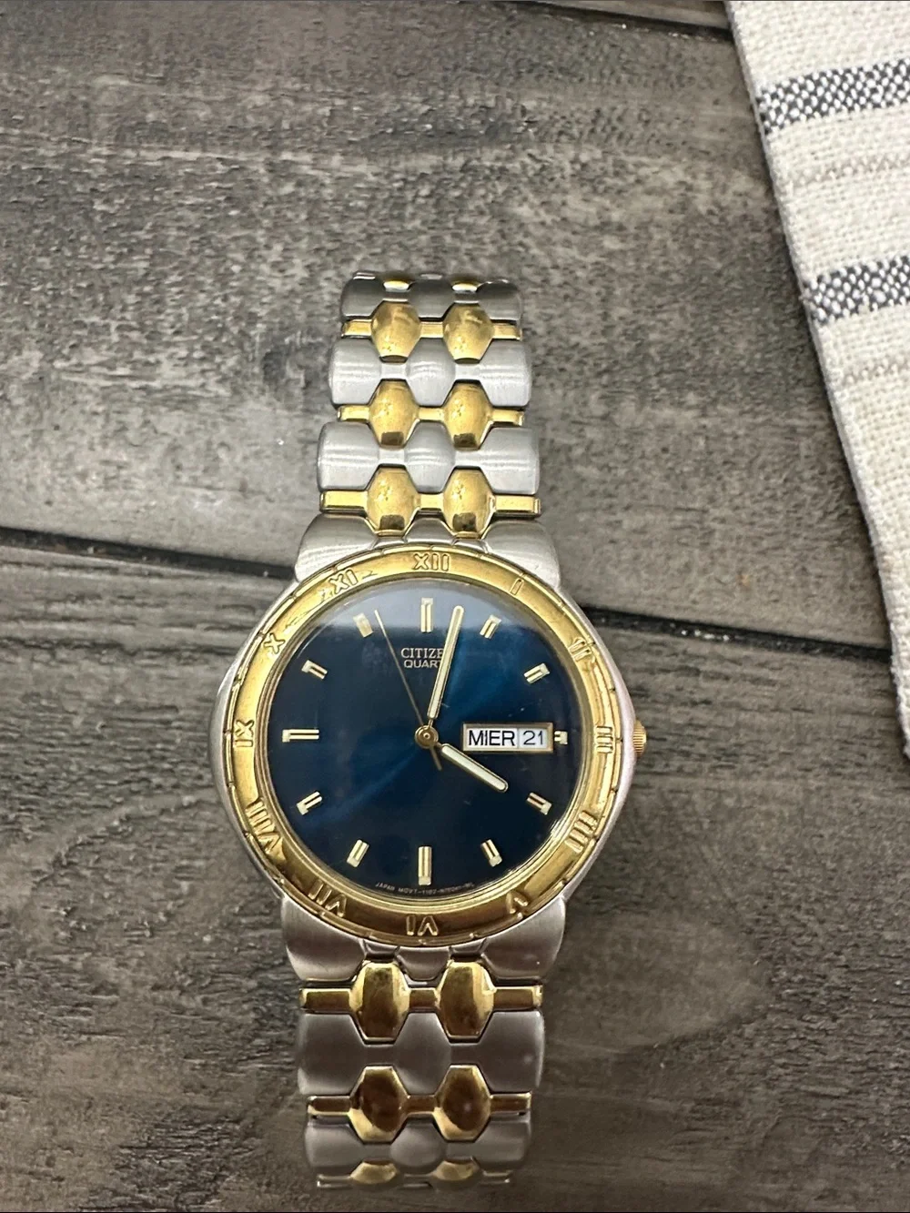 Citizen Two-Tone Gold and Blue Dial Dress Watch